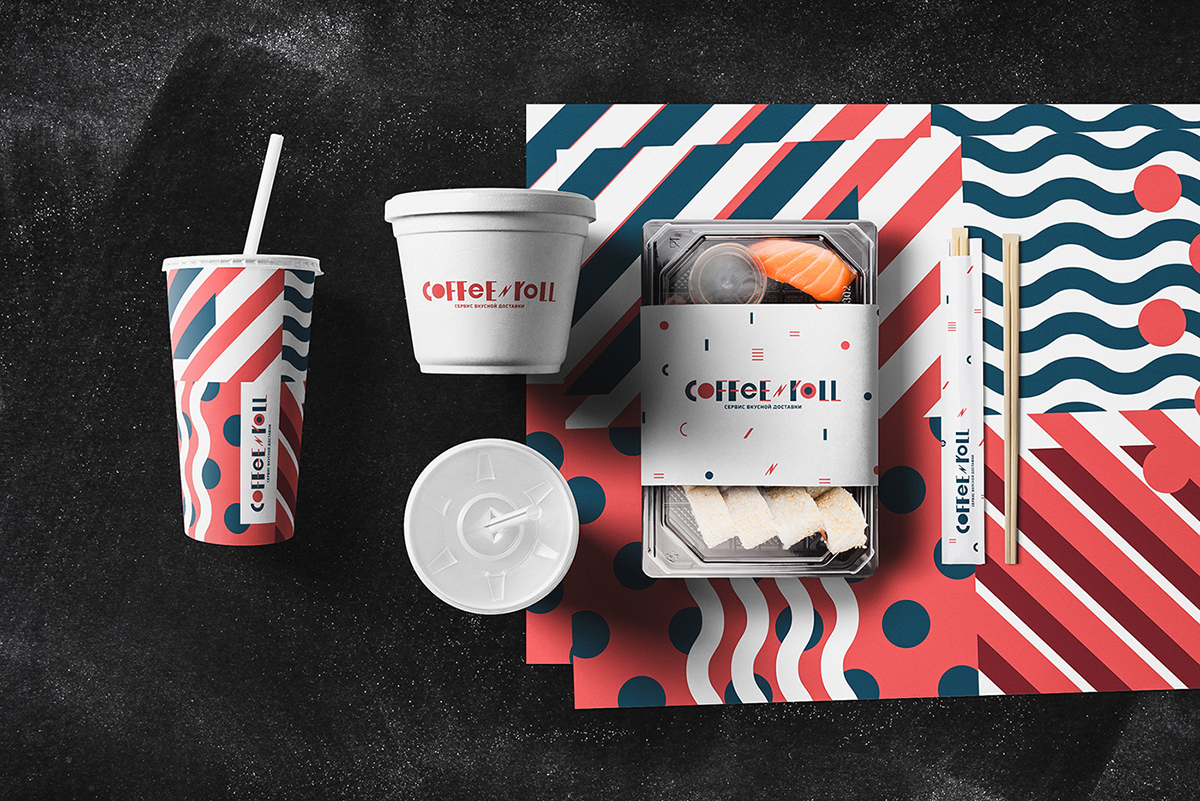 Coffee&Roll delivery branding